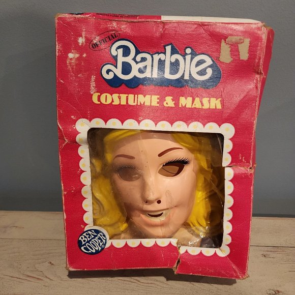 Vintage RARE 1986 Barbie Costume & Mask - Picture 1 of 4